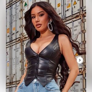 Faux Leather Vest
